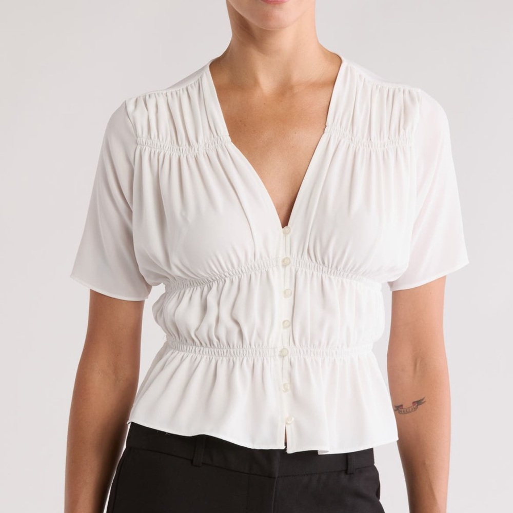White Calvin Klein button down top